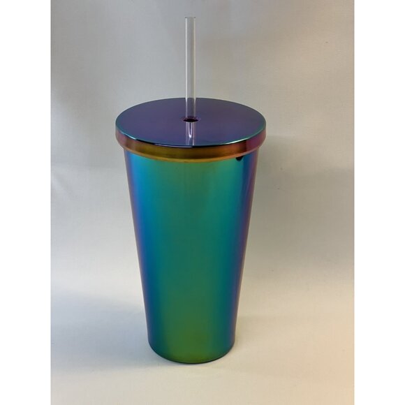 Starbucks Stainless Steel Cold Cup Iridescent 16 fl oz Holographic Purple Green - Picture 3 of 9